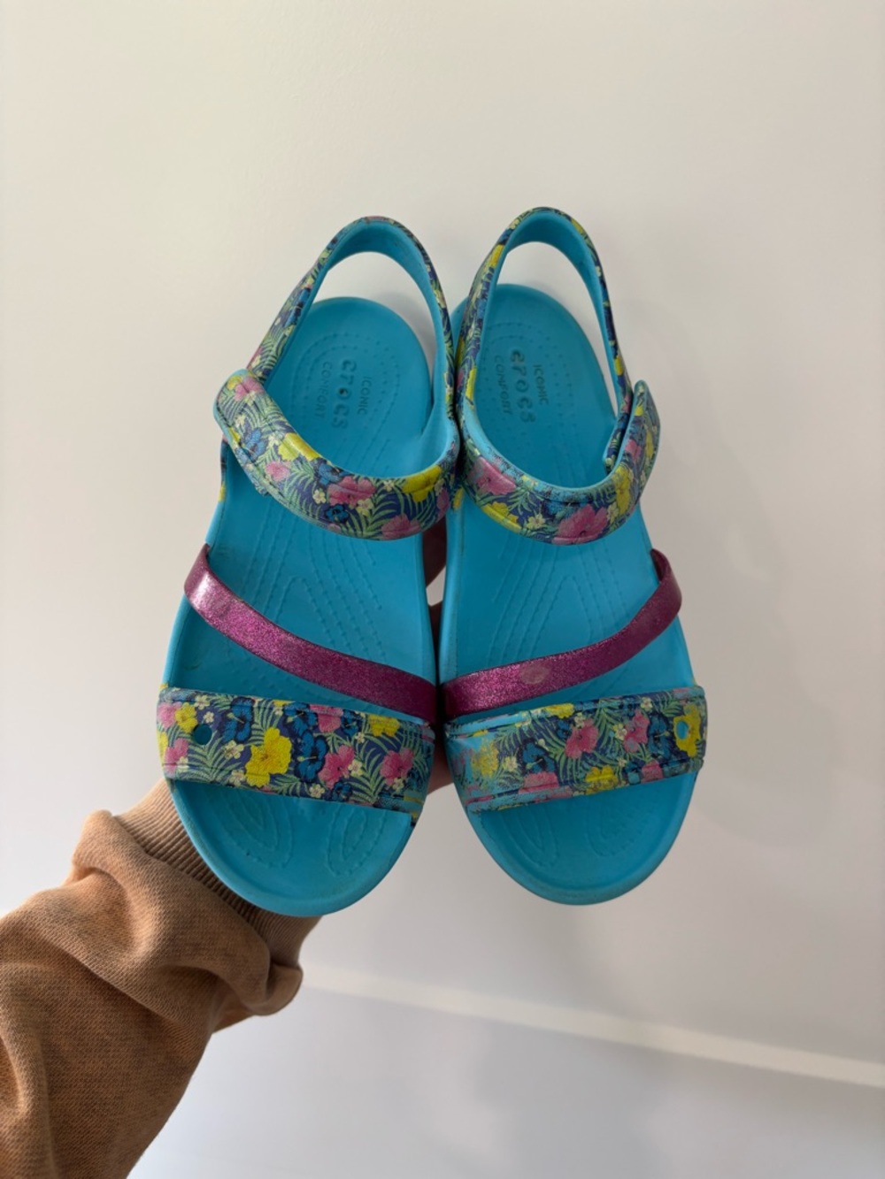 Crocs Lina Sandals Electric Blue Size J1